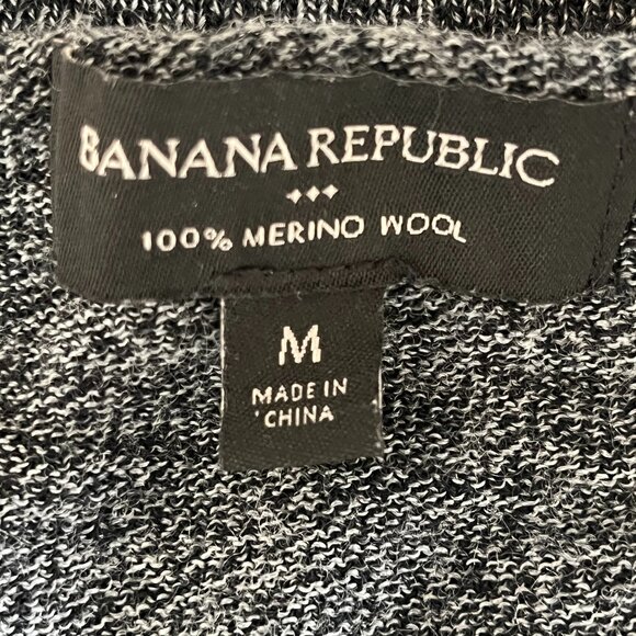 BANANA REPUBLIC 100% Merino Wool Crew Neck Sweater Pullover Men's M - Picture 3 of 3